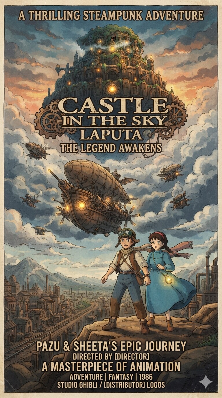 天空の城ラピュタ　ポスター | の人気AIイラスト・グラビア