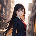 街と黒髪JKちゃん 9枚目