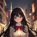 街と黒髪JKちゃん 3枚目