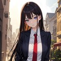 街と黒髪JKちゃん 10枚目