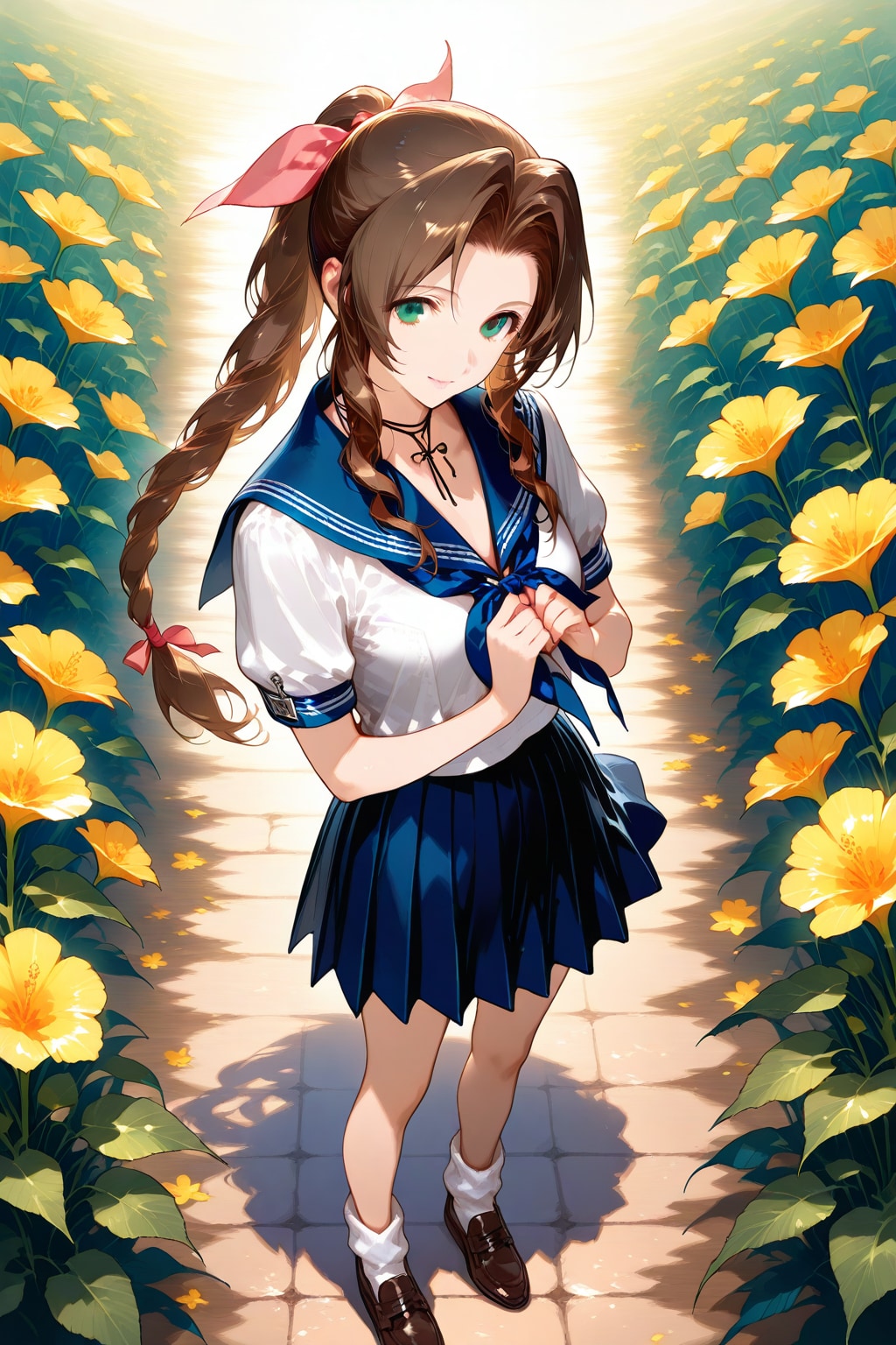 エアリス・ゲインズブール　「セーラー服コスプレ」