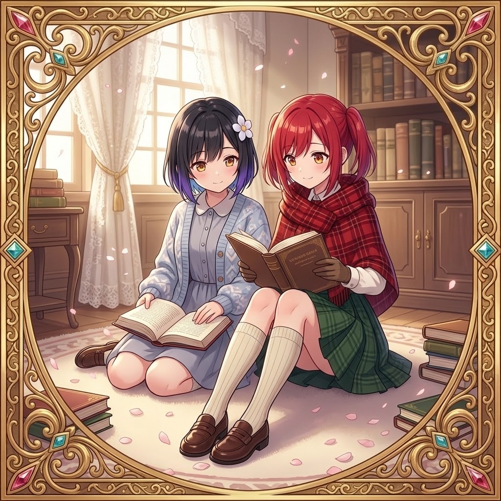 2人で読書♪
