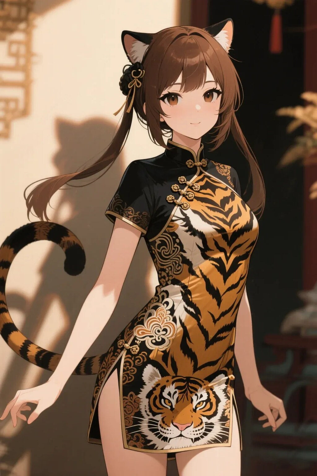 みことちゃんのトラ柄ファッションショー