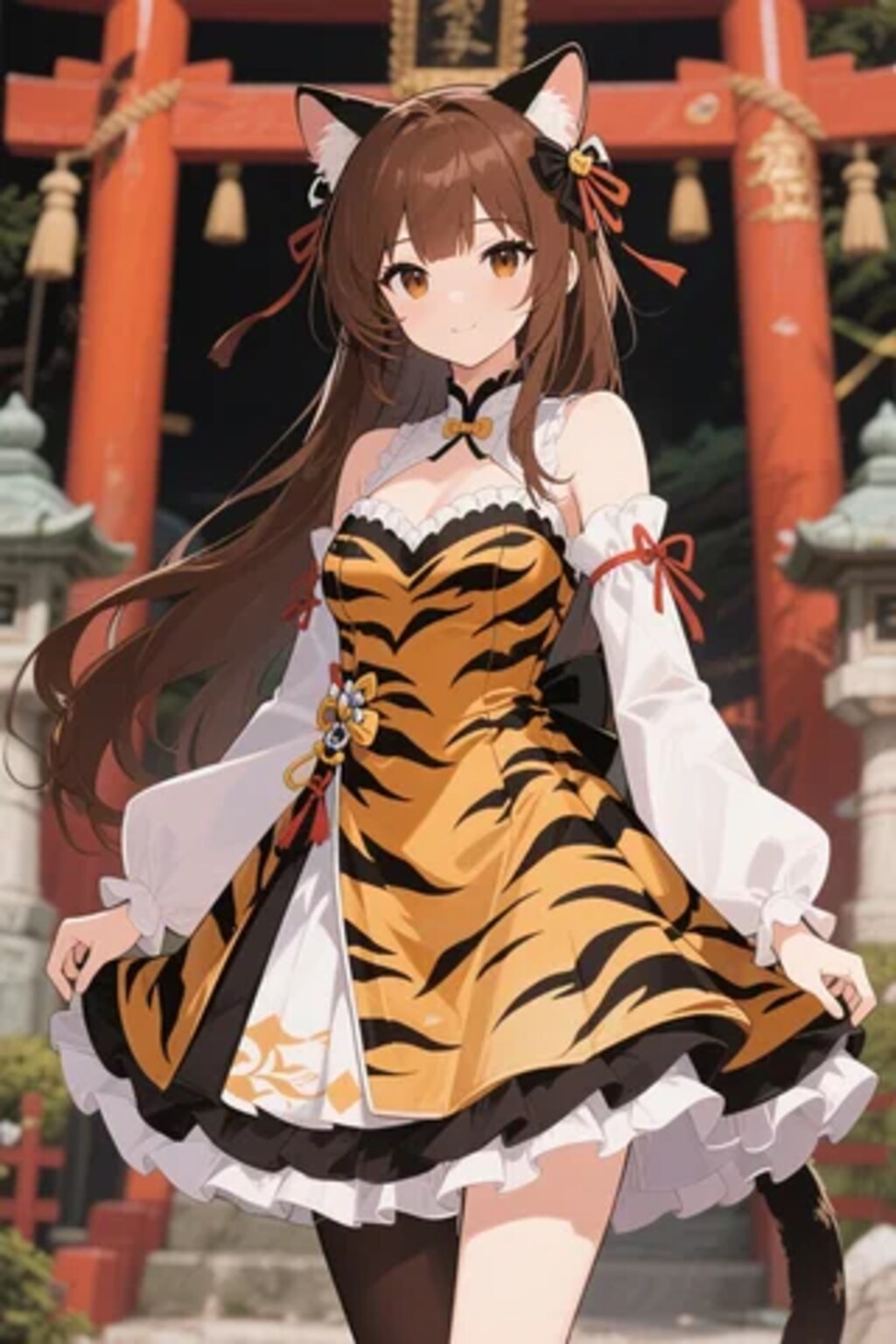 みことちゃんのトラ柄ファッションショー