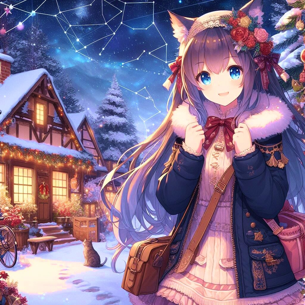 冬の星座と女の子★(5枚)