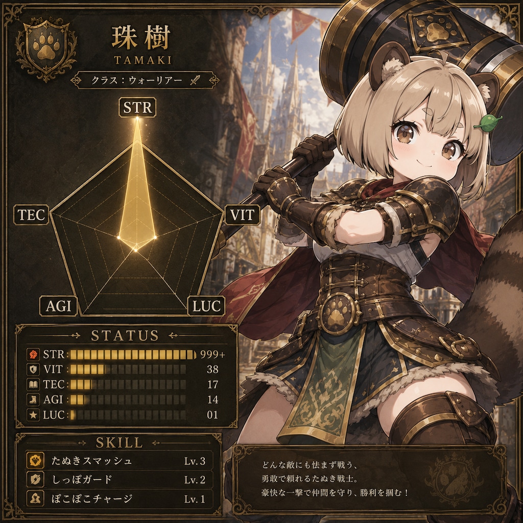 パワー（STR）に全振り💪
