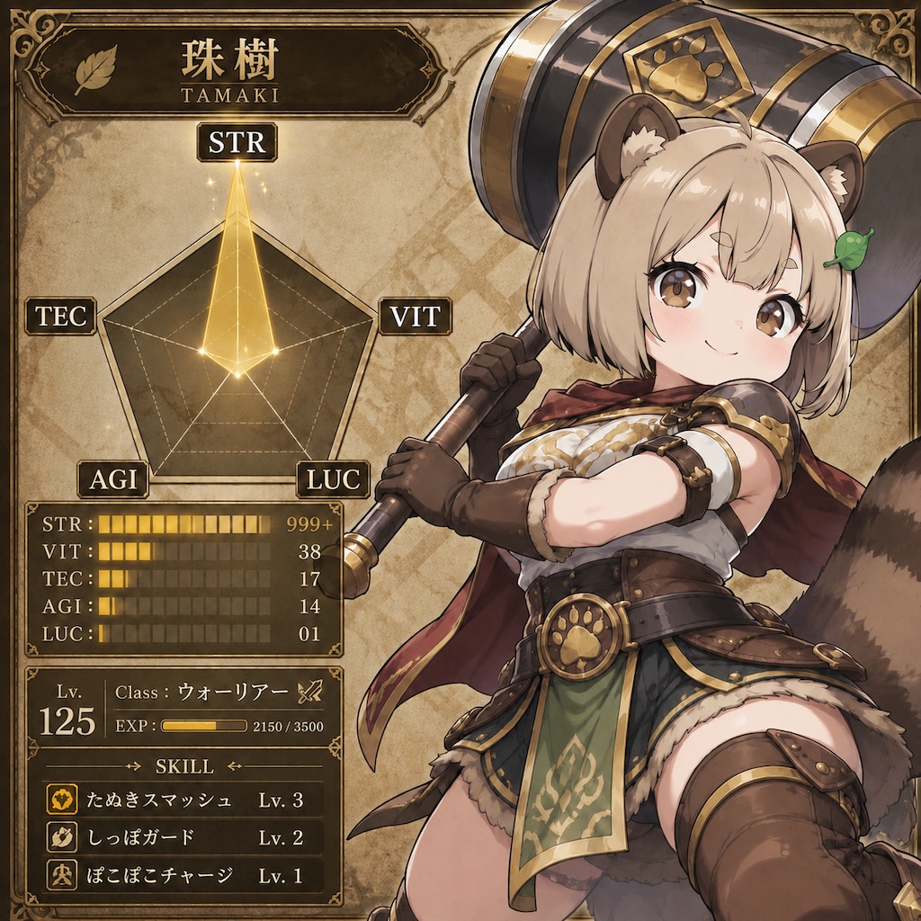 パワー（STR）に全振り💪