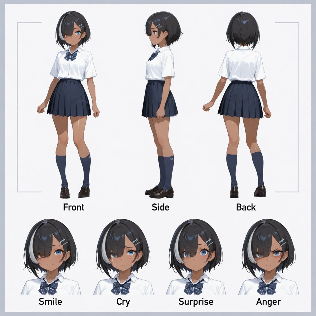 Grok Imagineでキャラクターシートを作成する（SDXLで作成したキャラクター使用）