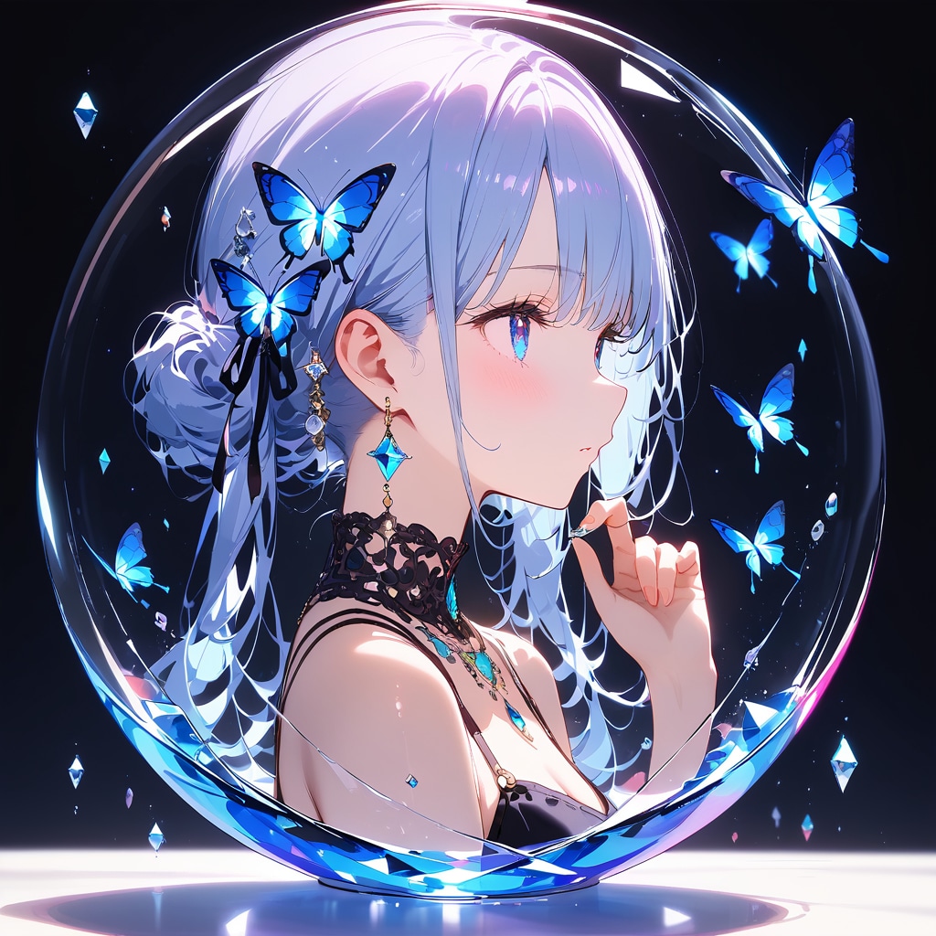 ガラスの中の少女 2 | の人気AIイラスト・グラビア