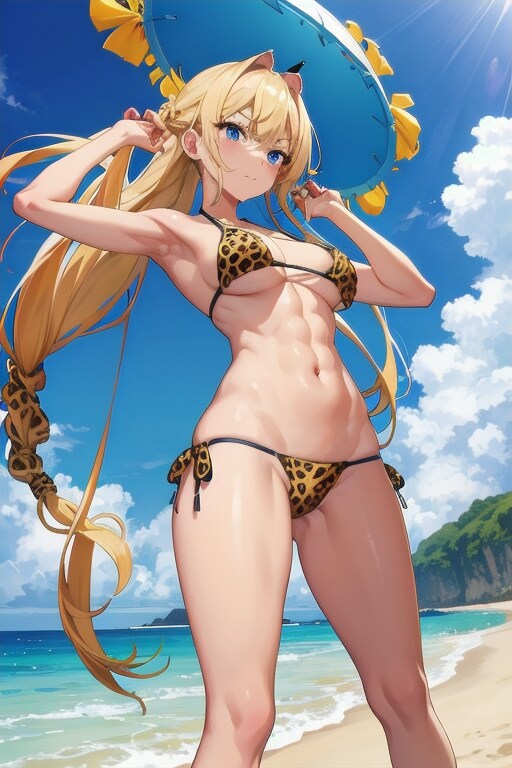 ヒョウ柄ビキニ
