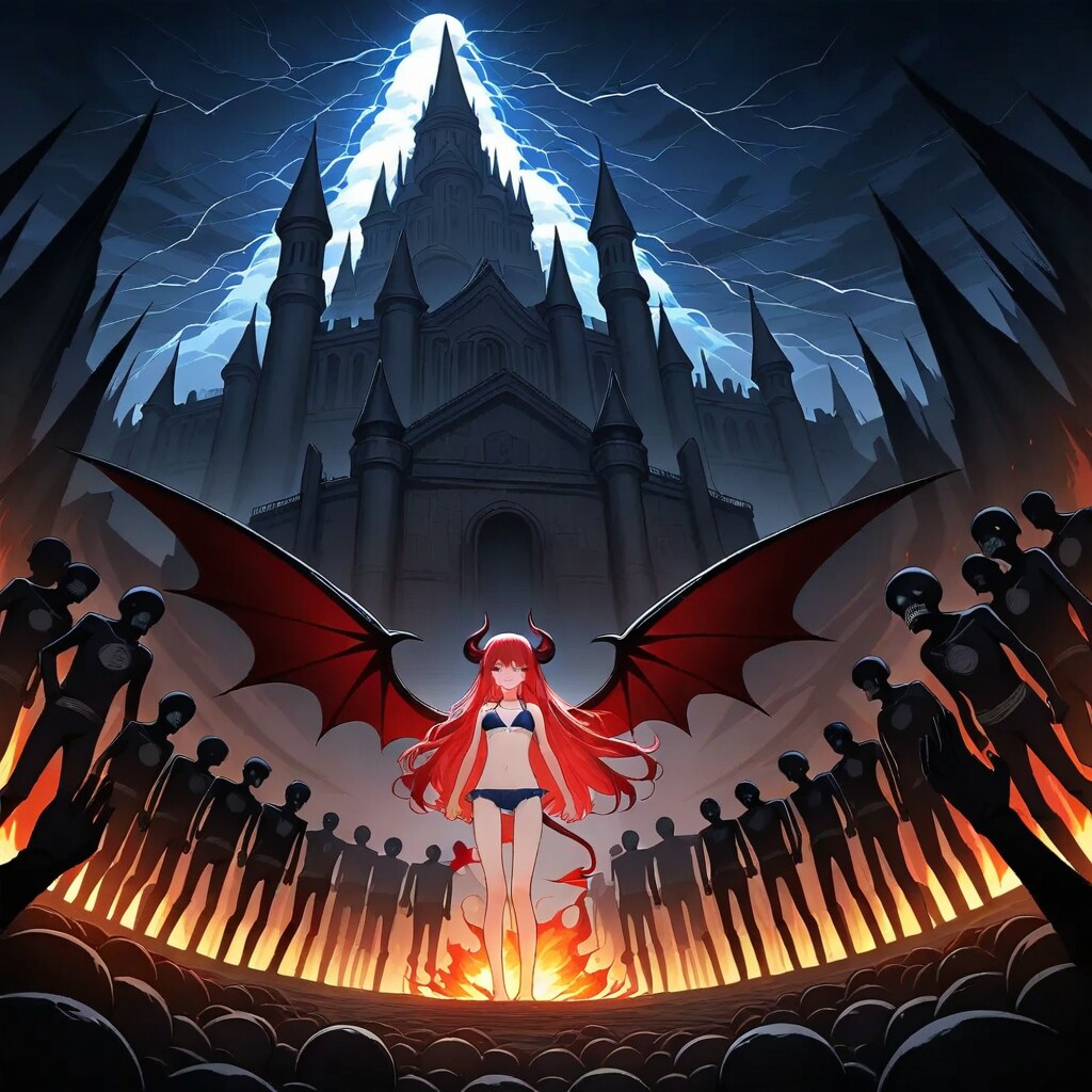 廃墟の悪魔っ子250728