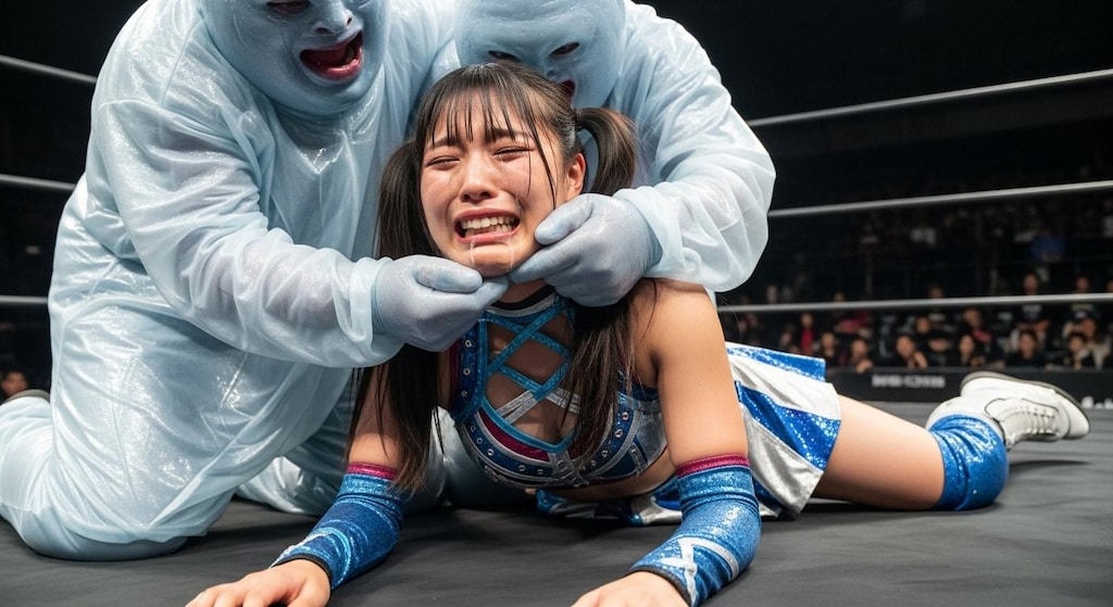 異種格闘プロレスでスライム（人型）に蹂躙されるMIKURU