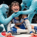 異種格闘プロレスでスライム（人型）に蹂躙されるMIKURU 3枚目