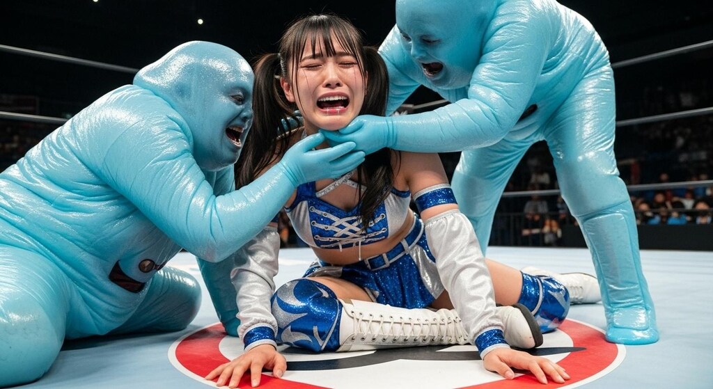 異種格闘プロレスでスライム（人型）に蹂躙されるMIKURU