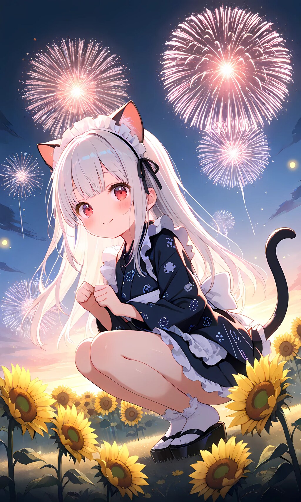 夜空に咲く向日葵