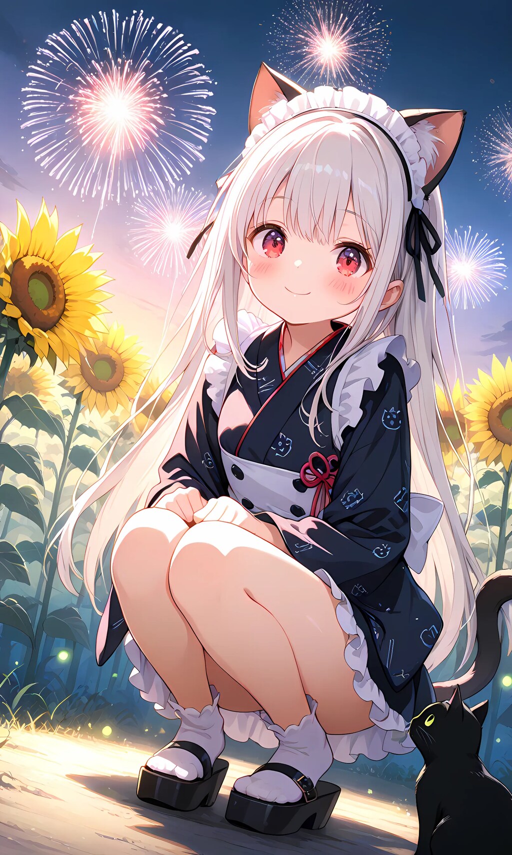 夜空に咲く向日葵