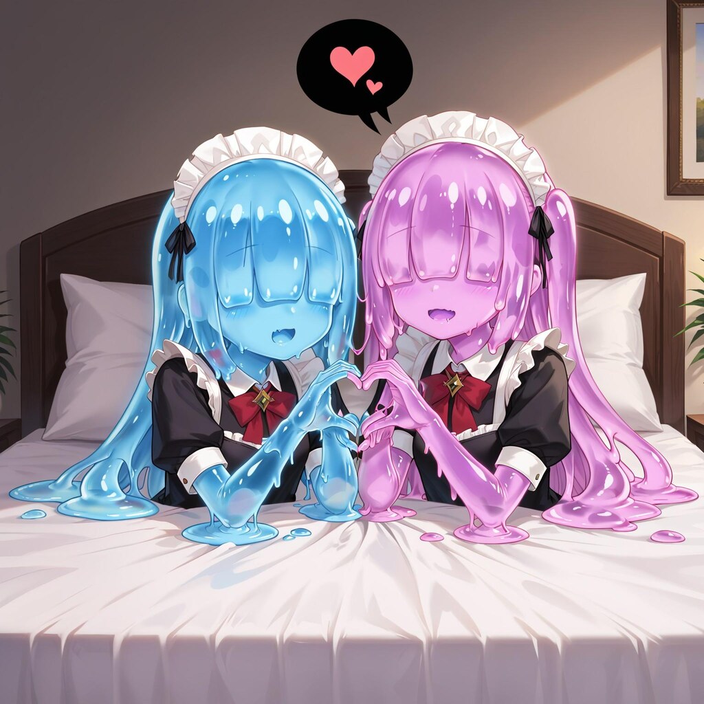 紫スライムの連続ハートマーク＋α