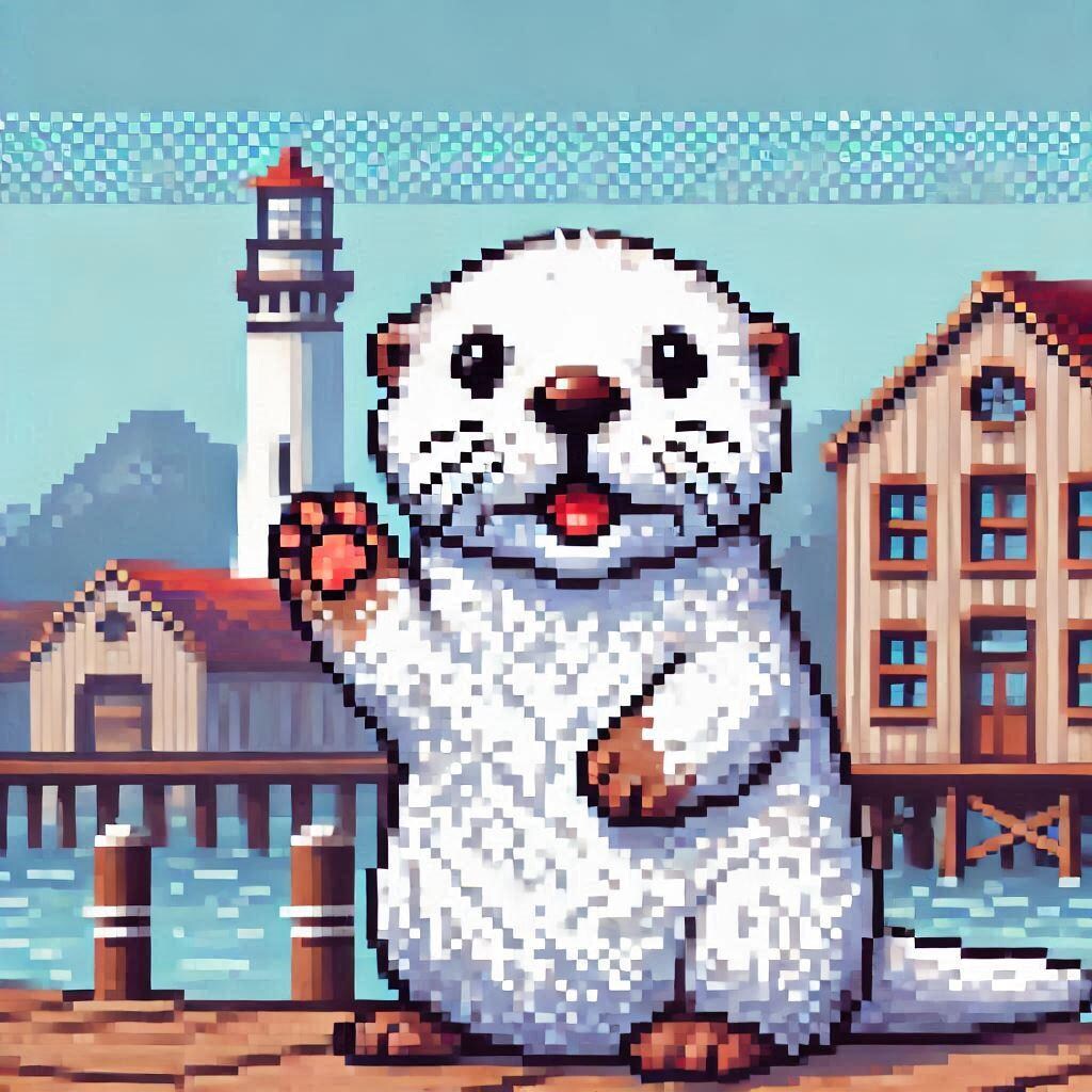 ドット白ラッコ