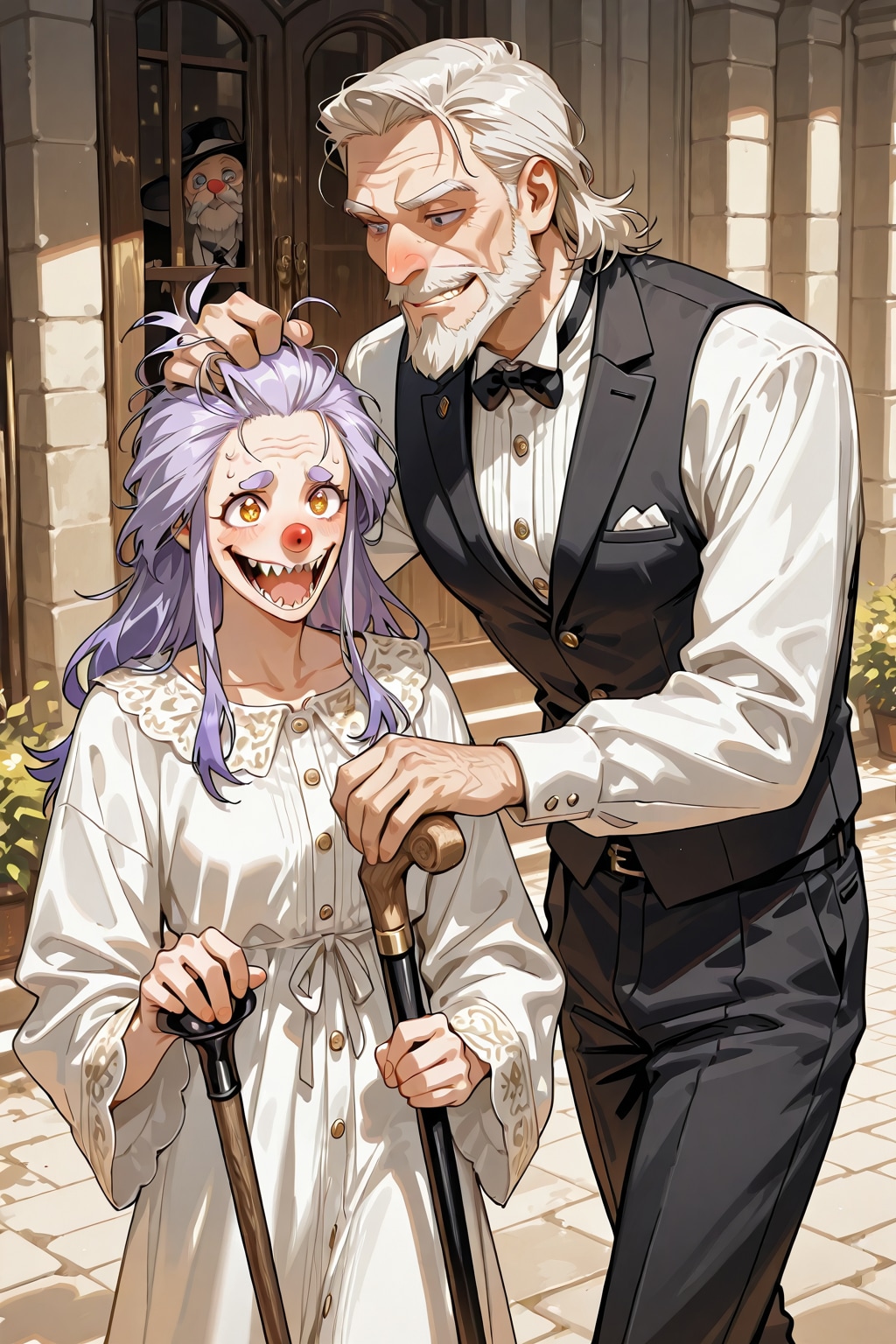髭は剃ってると記入したしなんでピエロの女性が？