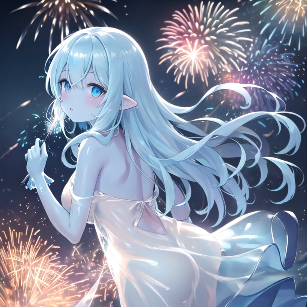 花火とスライム娘