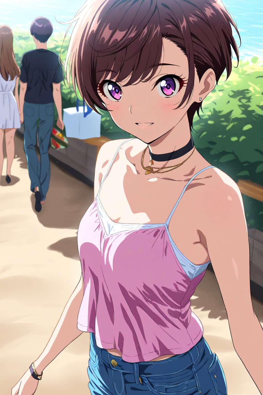 旅行先で会ったクラスメイト | の人気AIイラスト・グラビア