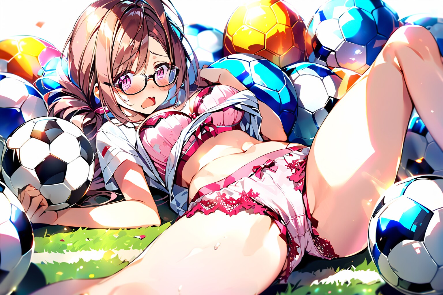 転んだ・・・・ボール多すぎ～
