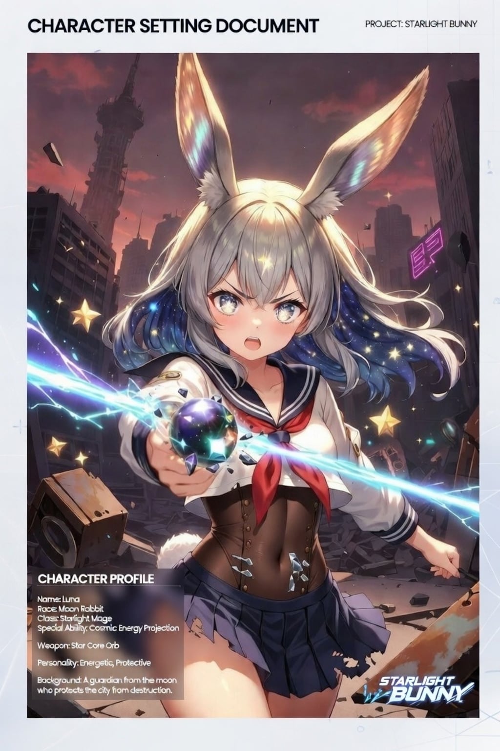 魔法少女　キャラシート付き
