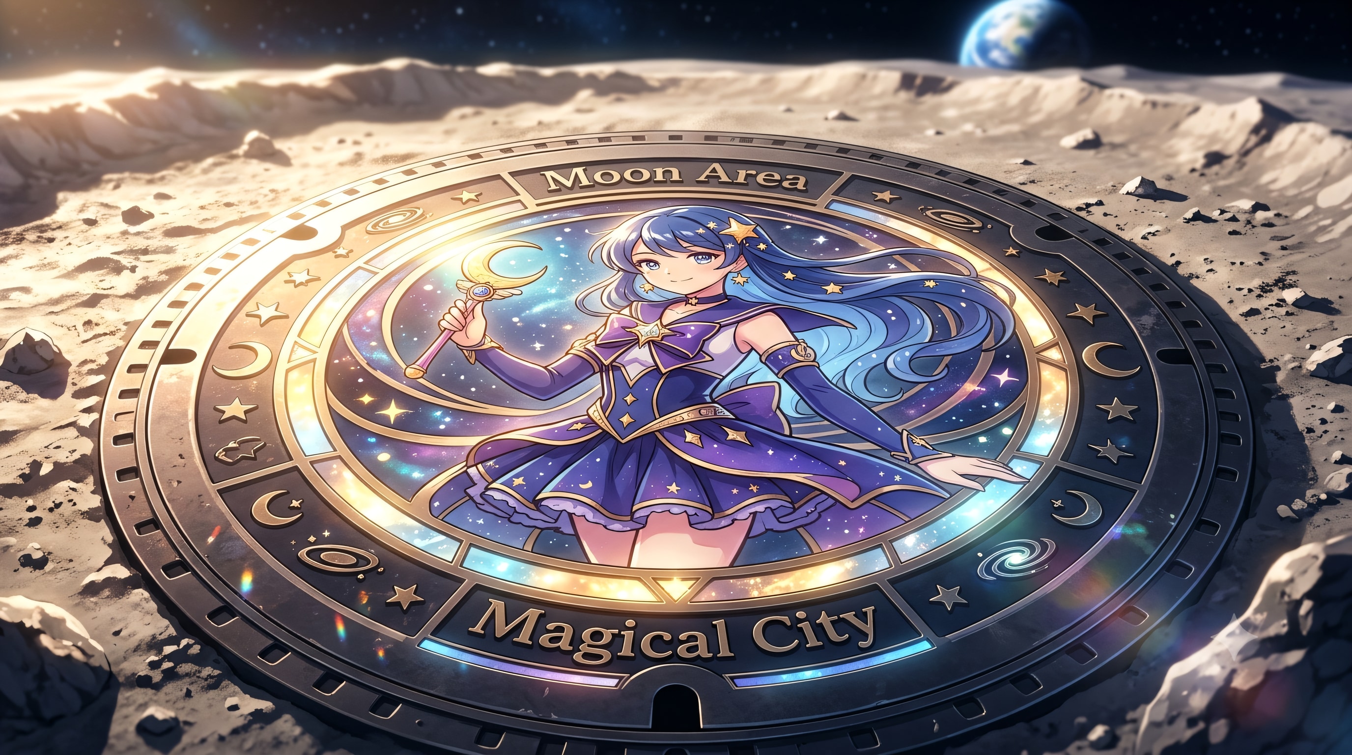 【#マンホールのふた】魔法少女月面基地