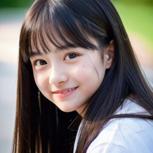 笑顔の可愛い13歳の女子中学生