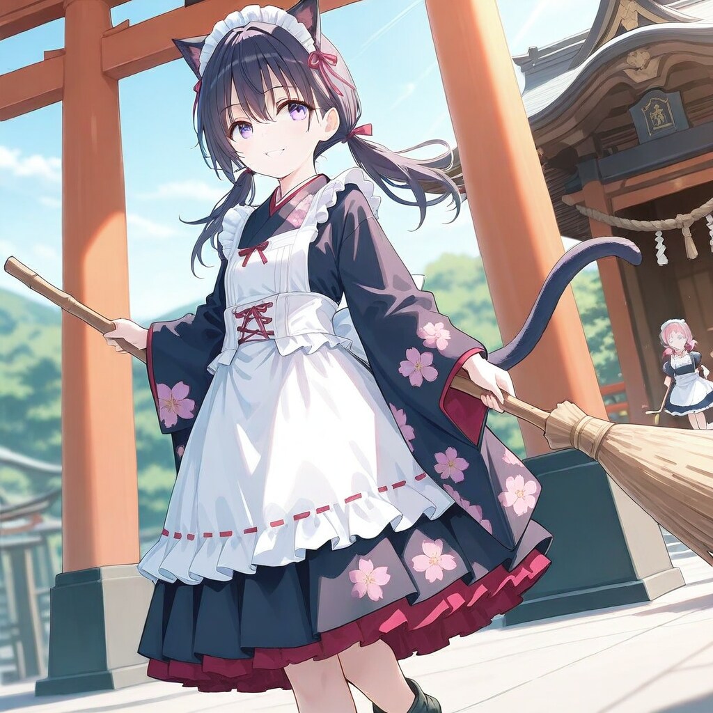 巫女メイド　モモ