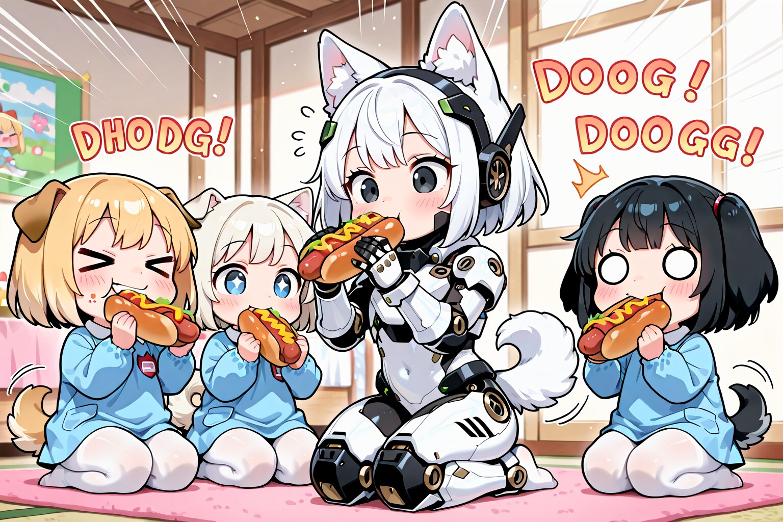 ヴァイスアイン、いぬみみようちえんにて異文化交流せり！