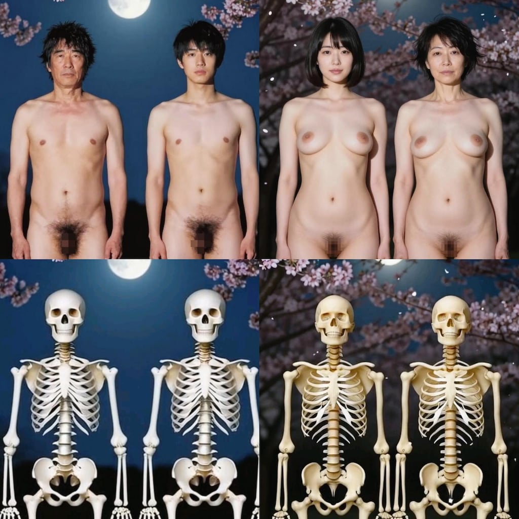 「剛毛娘と剛毛母の散歩」