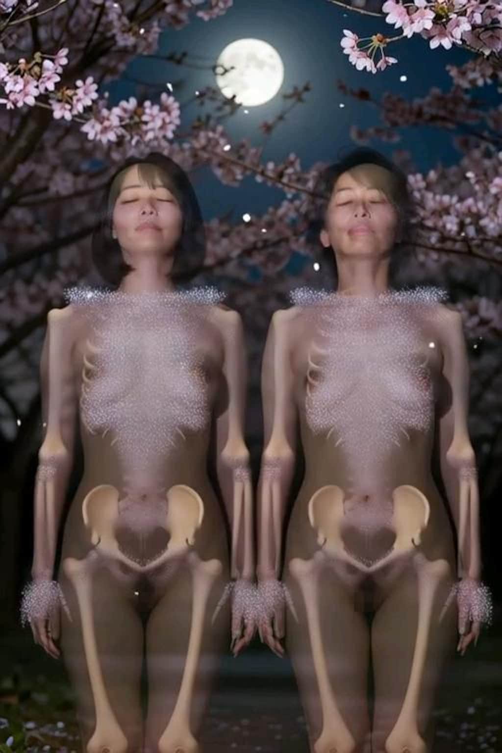 「剛毛娘と剛毛母の散歩」