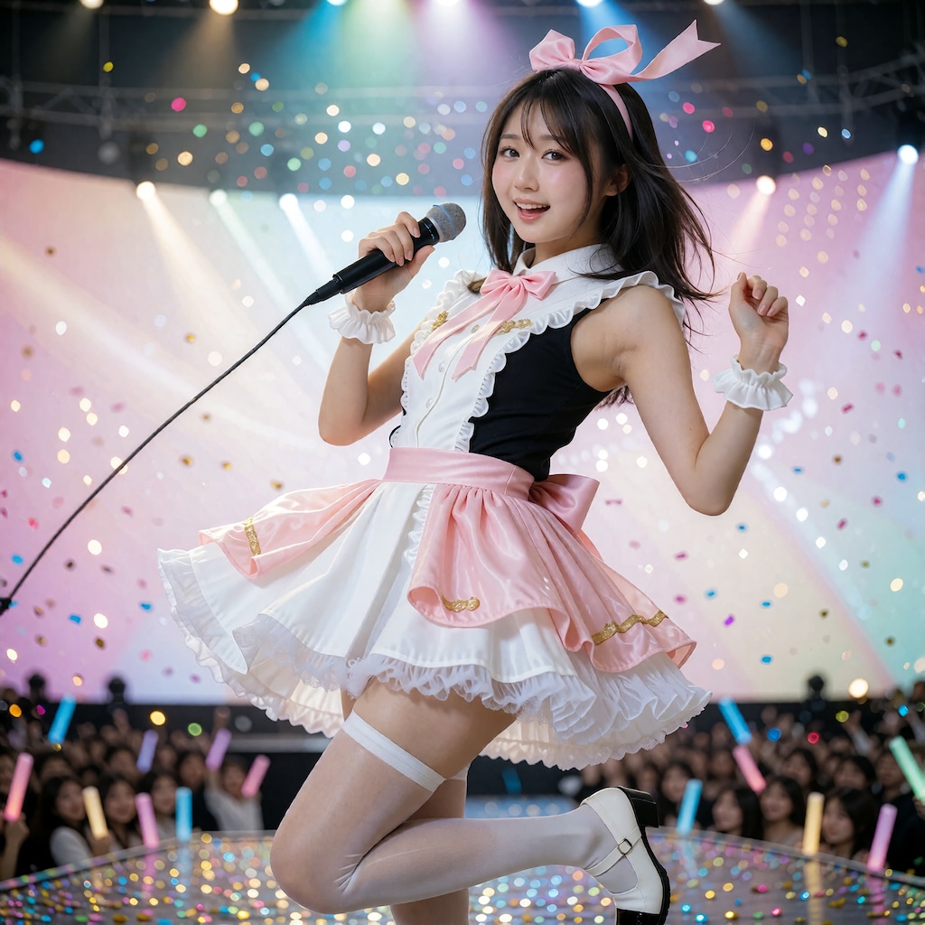 アイドル-ステージでパフォーマンス