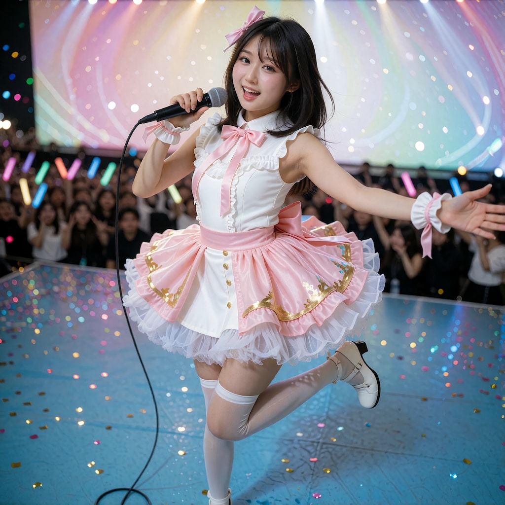 アイドル-ステージでパフォーマンス