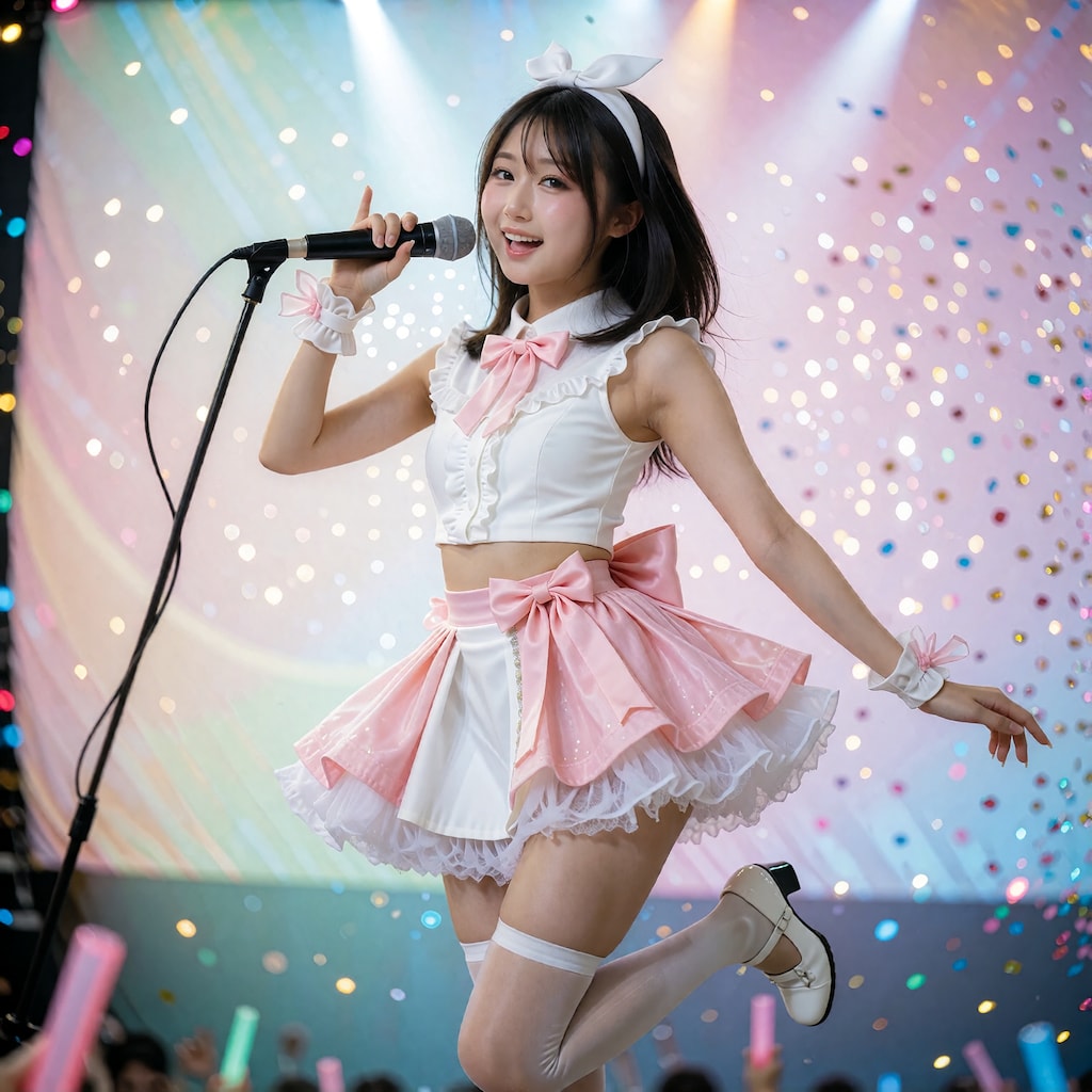 アイドル-ステージでパフォーマンス