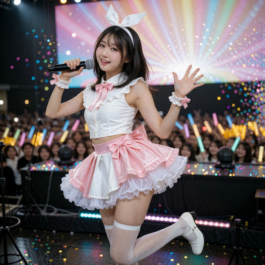 アイドル-ステージでパフォーマンス