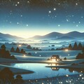 Dalleに夜景を描かせる 5枚目