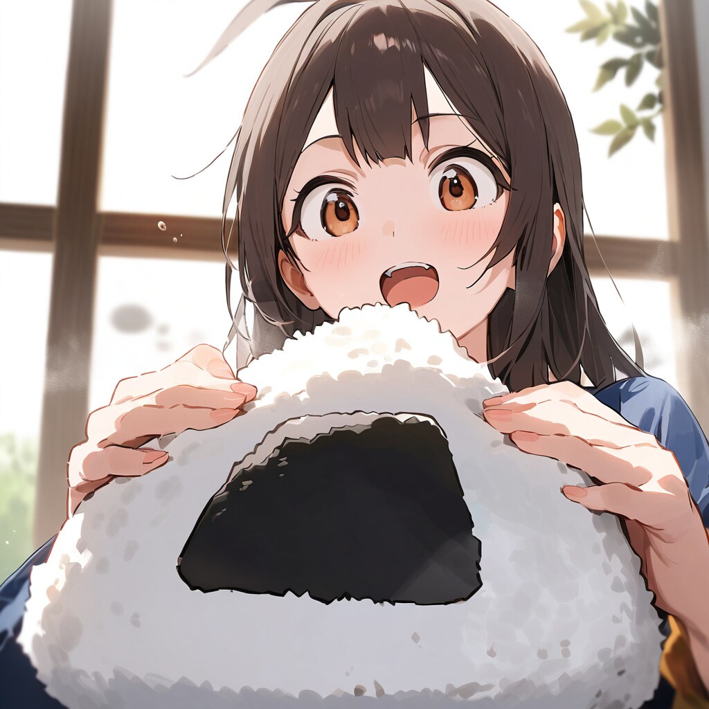 家より大きなおにぎり | の人気AIイラスト・グラビア