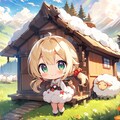 羊牧場と茉莉花ちゃん 2枚目