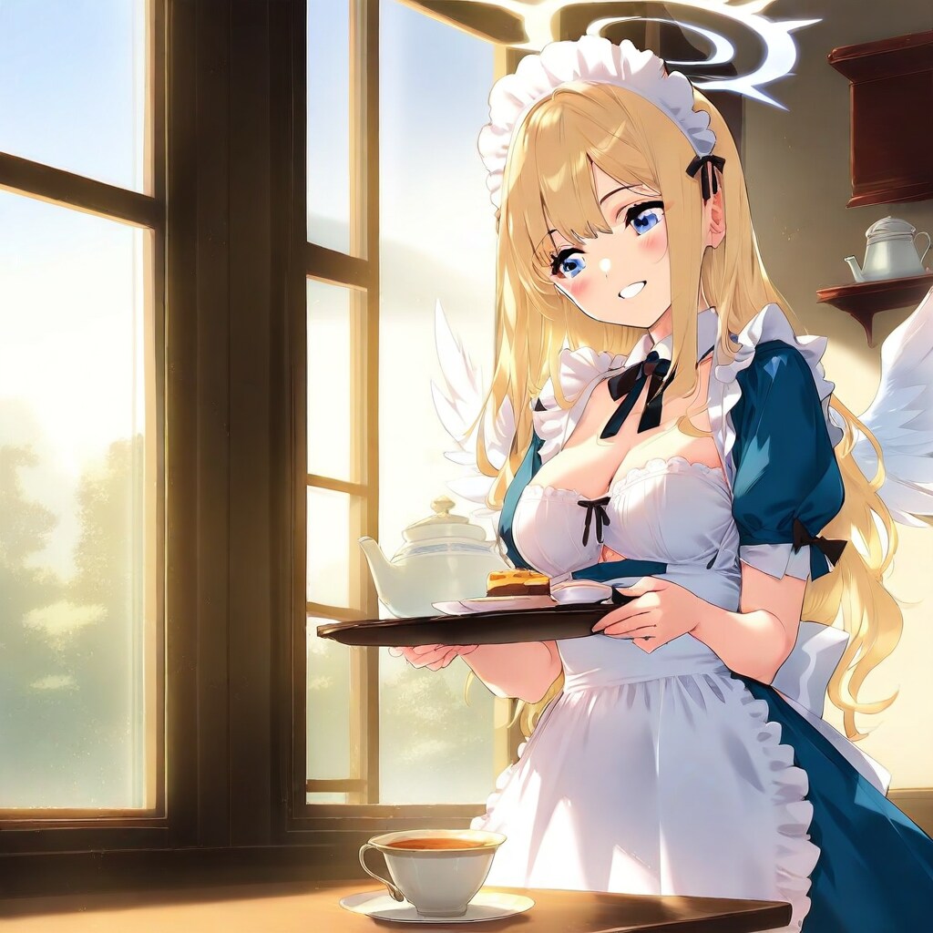 金髪・碧眼の天使メイドさん