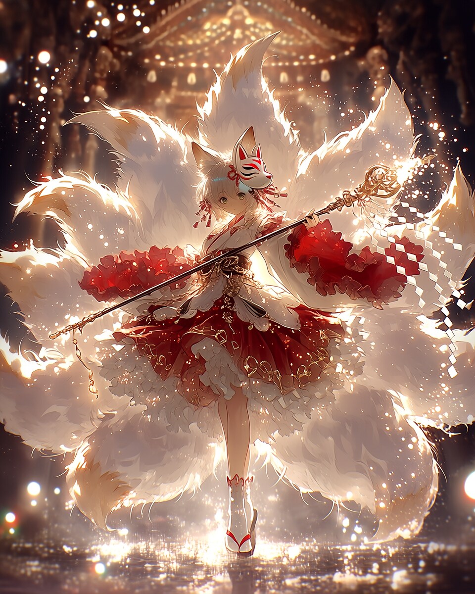 九尾の狐 | の人気AIイラスト・グラビア