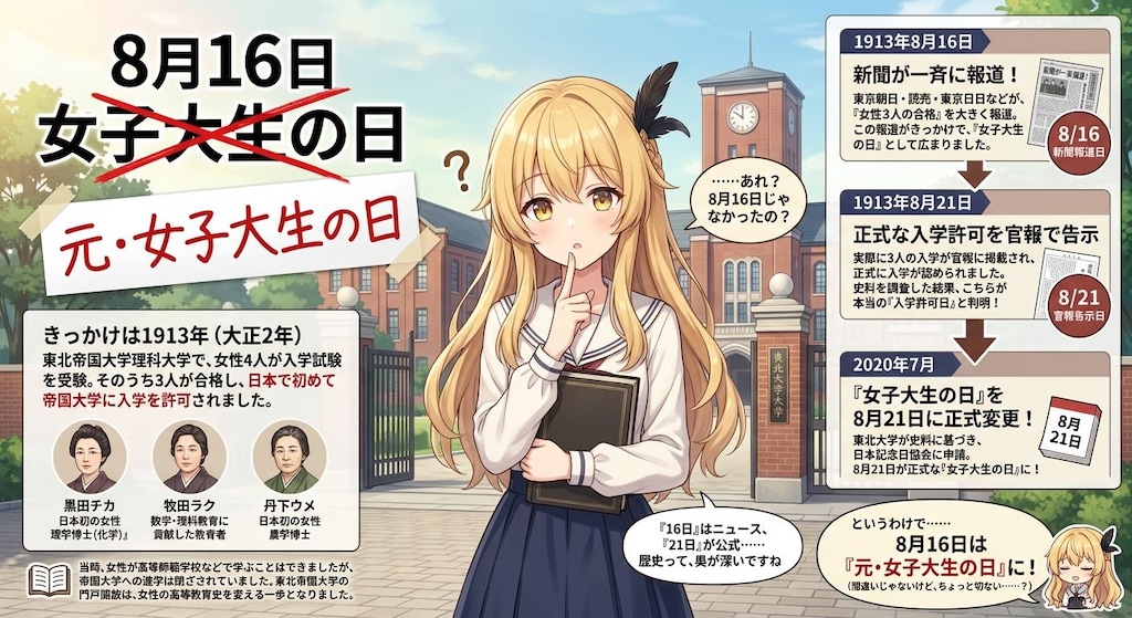 8月16日は元女子大生の日