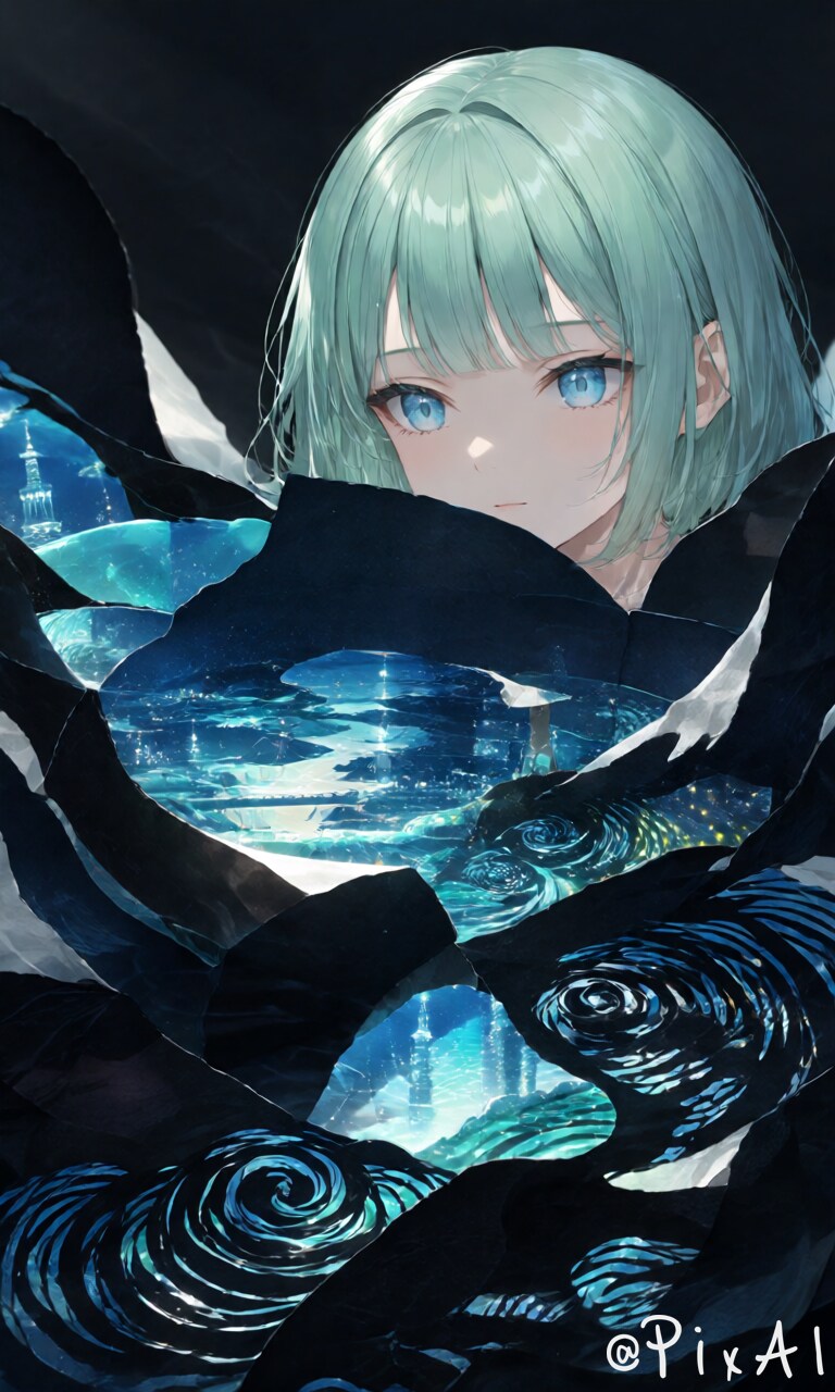 黒影を破る深海の渦 | の人気AIイラスト・グラビア