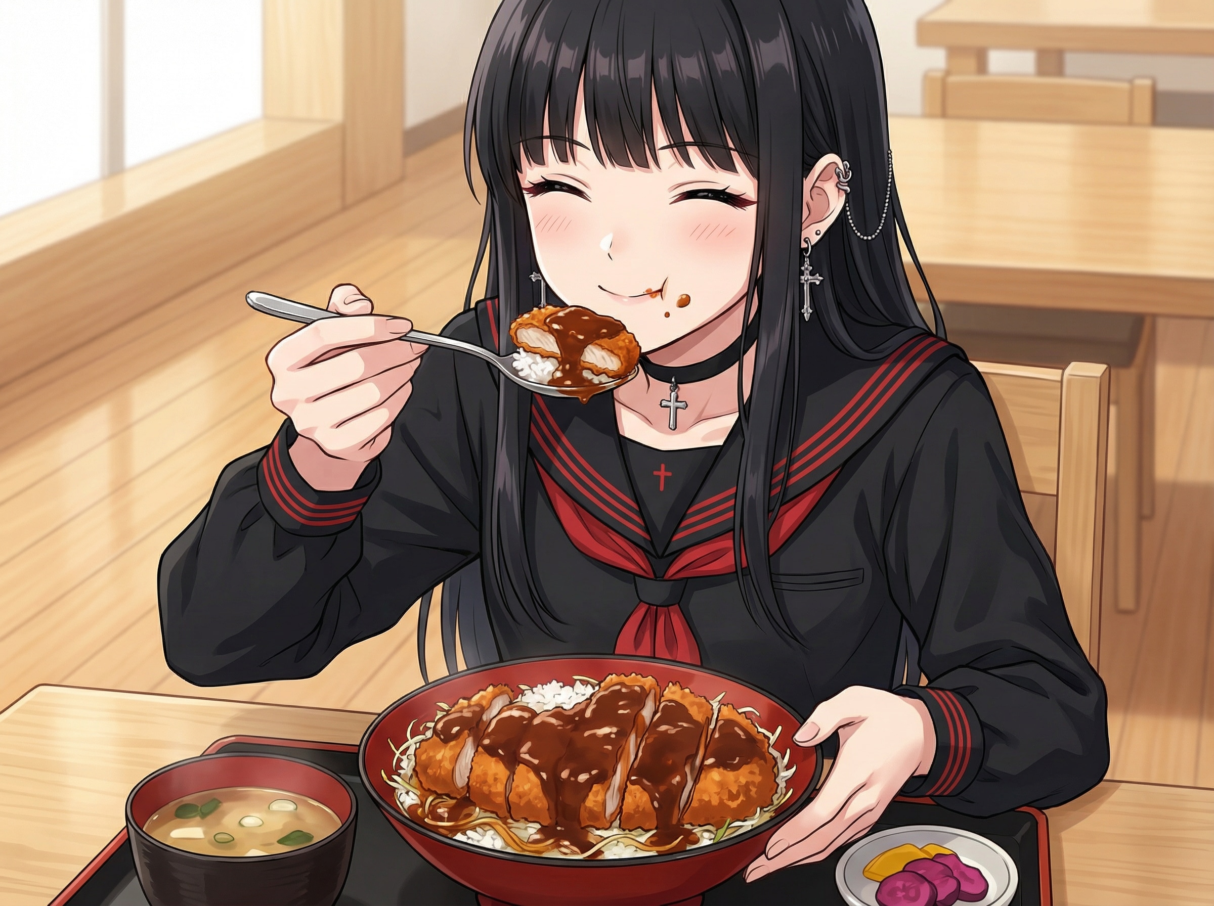 岡山桃太郎空港のソースカツ丼 | の人気AIイラスト・グラビア