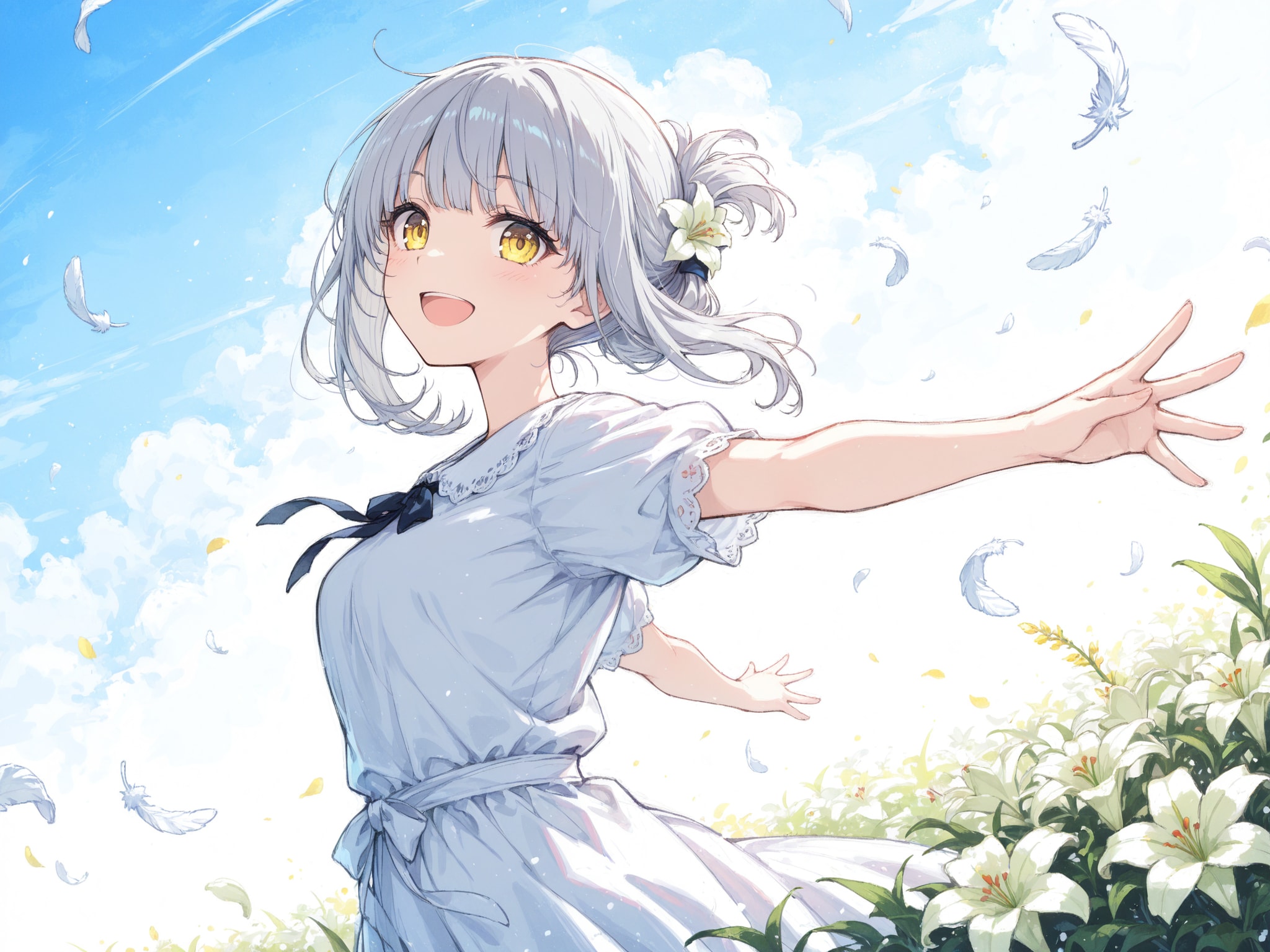 看板娘　flowers