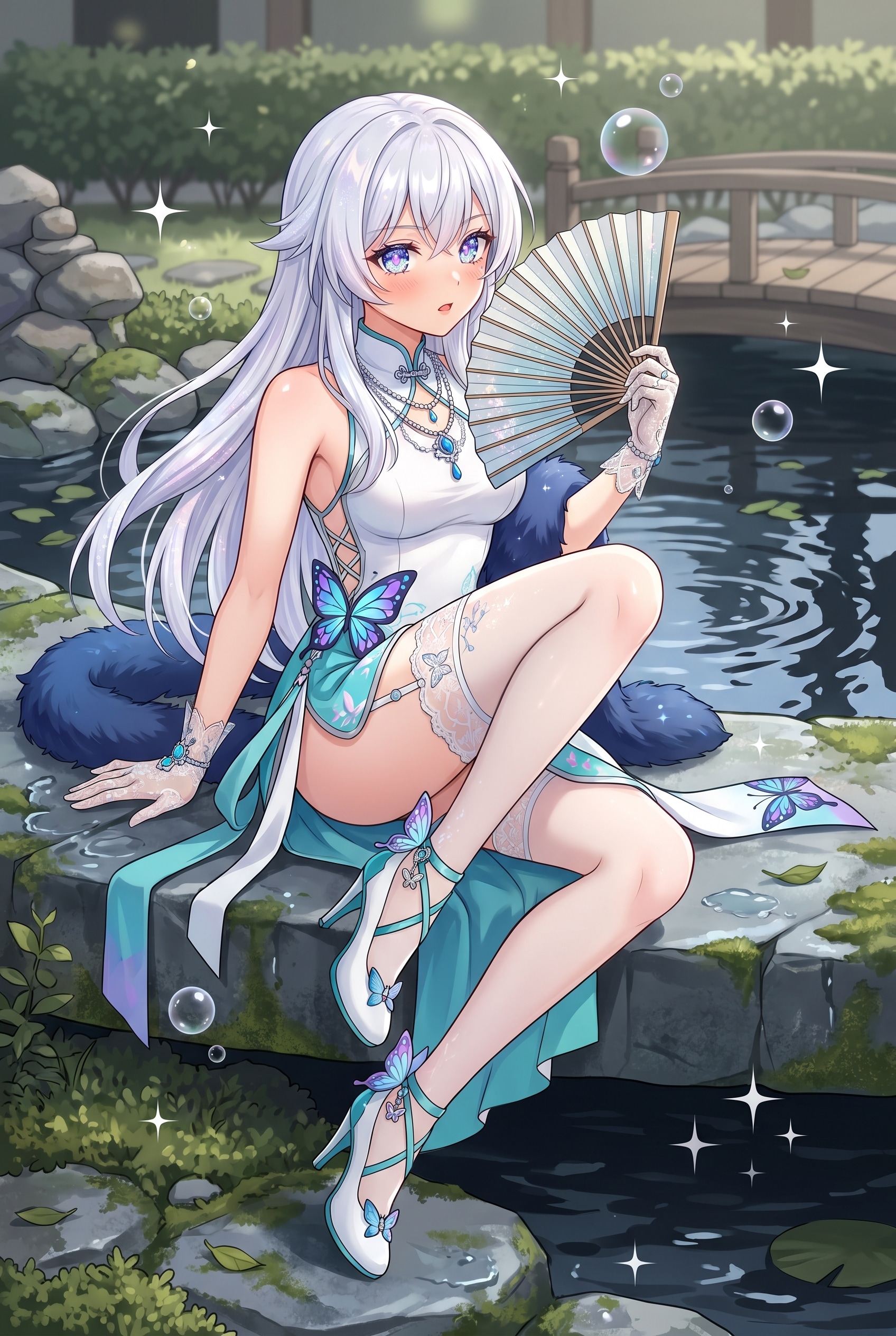 蒼蝶銀飾の静謐