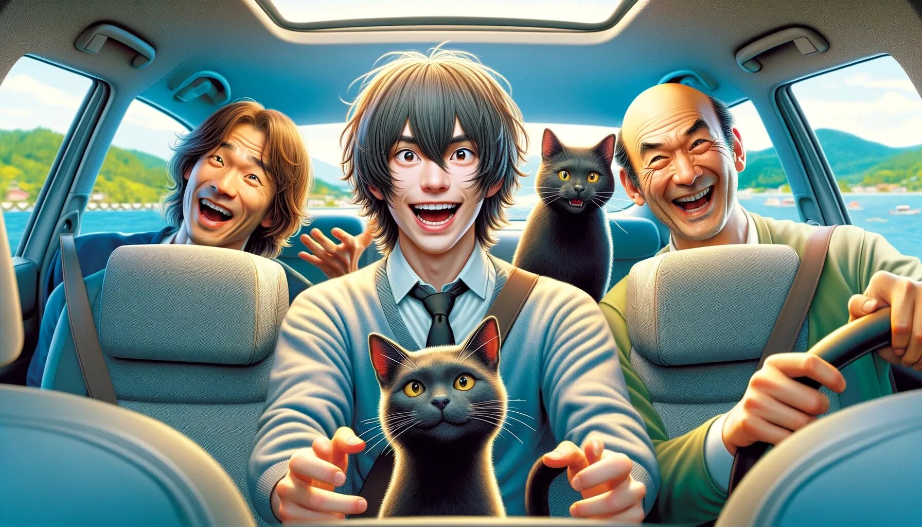 みんなでねことドライブ