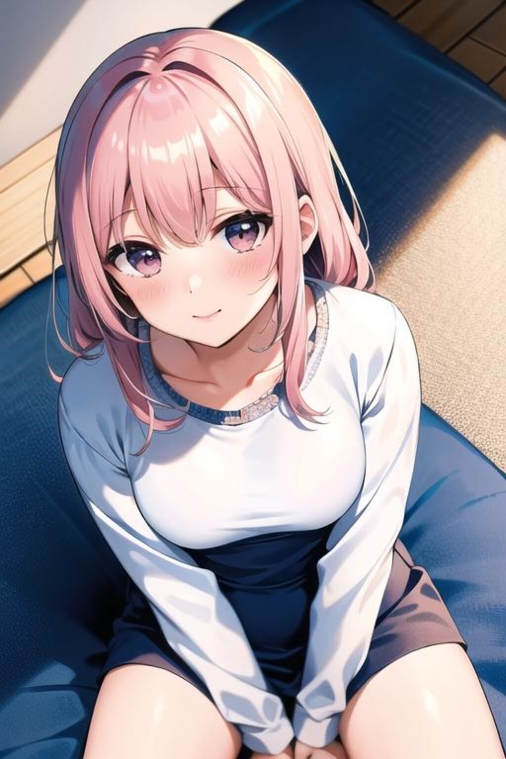 魅力的な桃髪娘