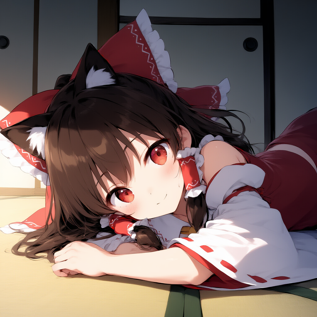 東方　博麗霊夢　ケモミミ　猫耳